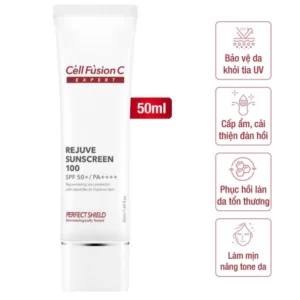 Cell Fusion C Expert – Kem chống nắng bảo vệ, tái tạo da Rejuve Sunscreen 100 SPF50+, PA++++ - 7Mart.vn