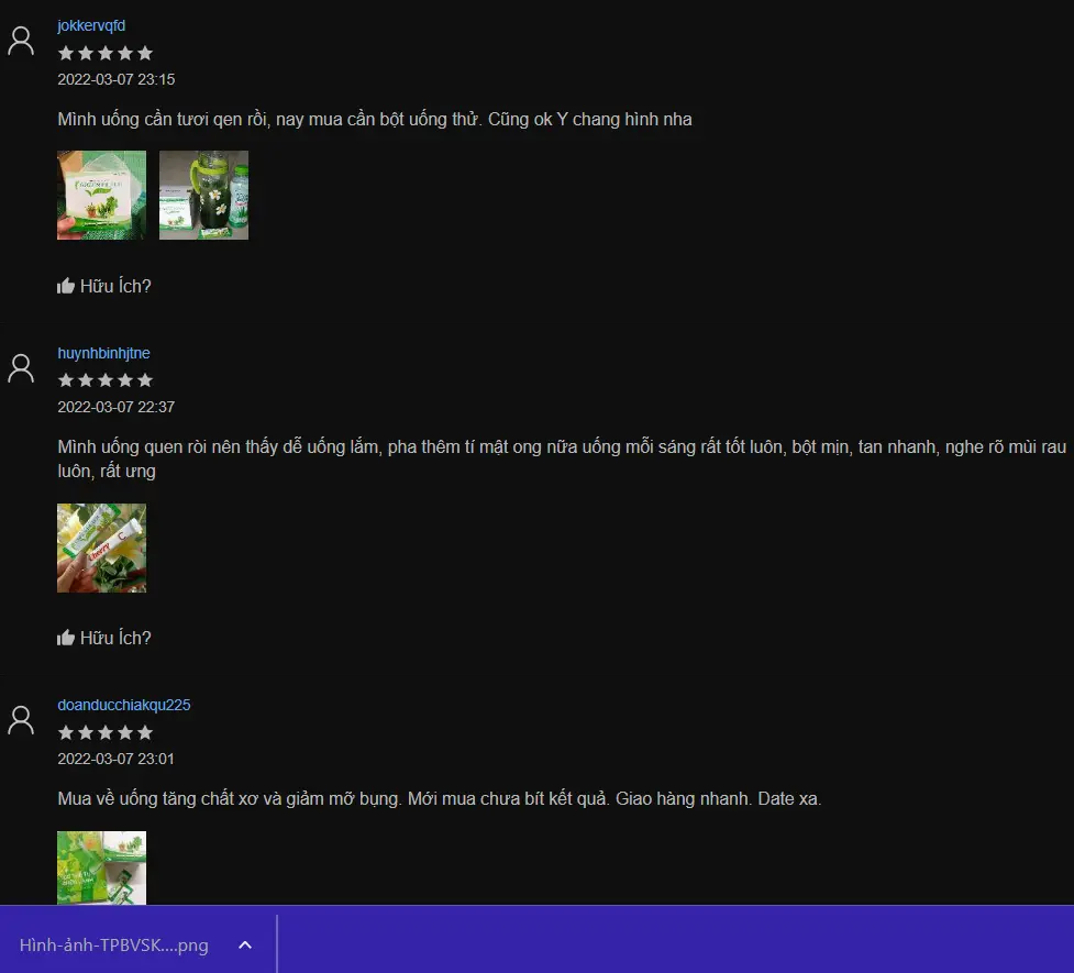 Khách hàng feedback GREEN FILTER CELERY - 7mart.vn