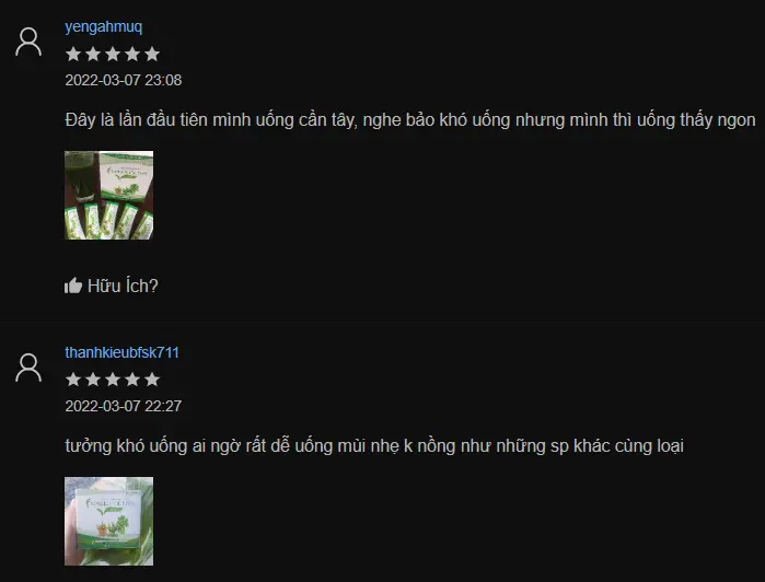 Khách hàng review GREEN FILTER CELERY - 7mart.vn