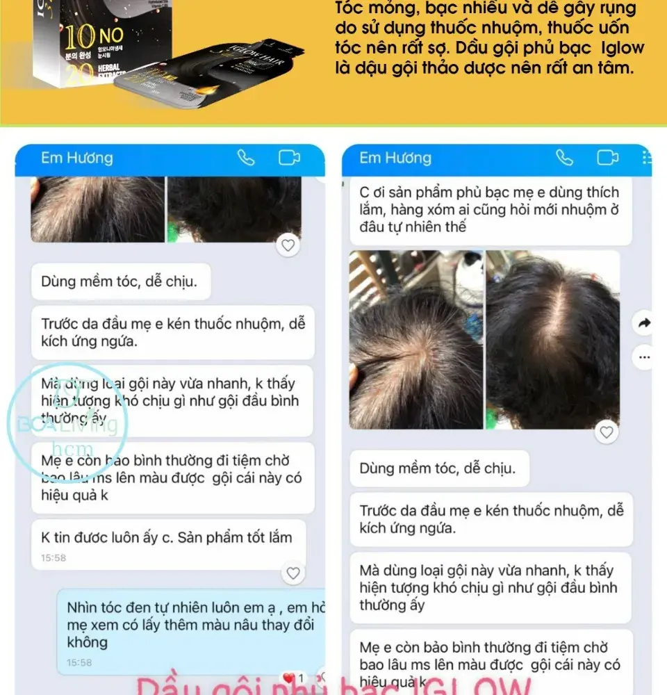 feedback iglow hair - review iglow hair - iglow hair có tốt không - iglow hair có hiệu quả không - 7mart.vn - 6