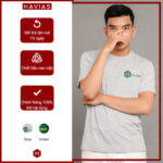 Áo thun LOG HAVIAS Cotton nam xám - 7Mart.vn