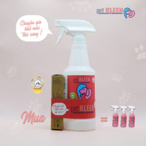 Pet Kleen - Bộ vi sinh khử mùi thú cưng (1 chai 500ml + 3 ống 5ml) chính hãng giá tốt - 7Mart.vn