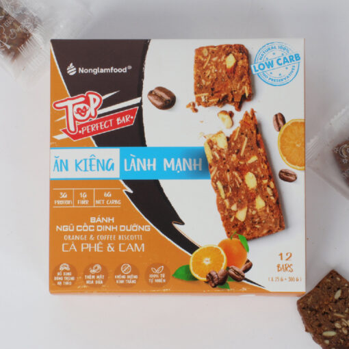 Thanh ngũ cốc ăn kiêng vị Cà phê và Cam Nông Lâm Food - 7mart.vn Thanh ngũ cốc ăn kiêng vị Cà phê và Cam Nông Lâm Food - 7Mart.vn