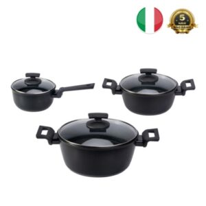 Bộ nồi Ý phủ kim cương Diamante Italy chính hãng giá tốt (3 sản phẩm) - KUCHEN - 7Mart.vn