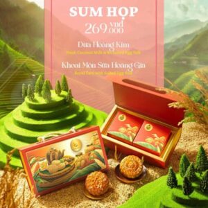 Bánh trung thu set "Thu Sum Họp" Hộp 02 bánh - Nông Lâm Food