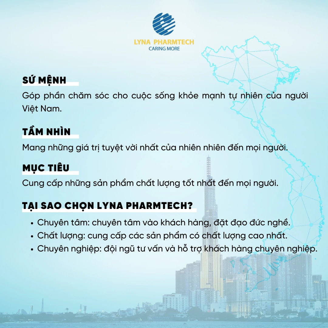 Sứ mệnh, tầm nhìn, mục tiêu, tại sao chọn Lyna Pharmtech - 7mart.vn