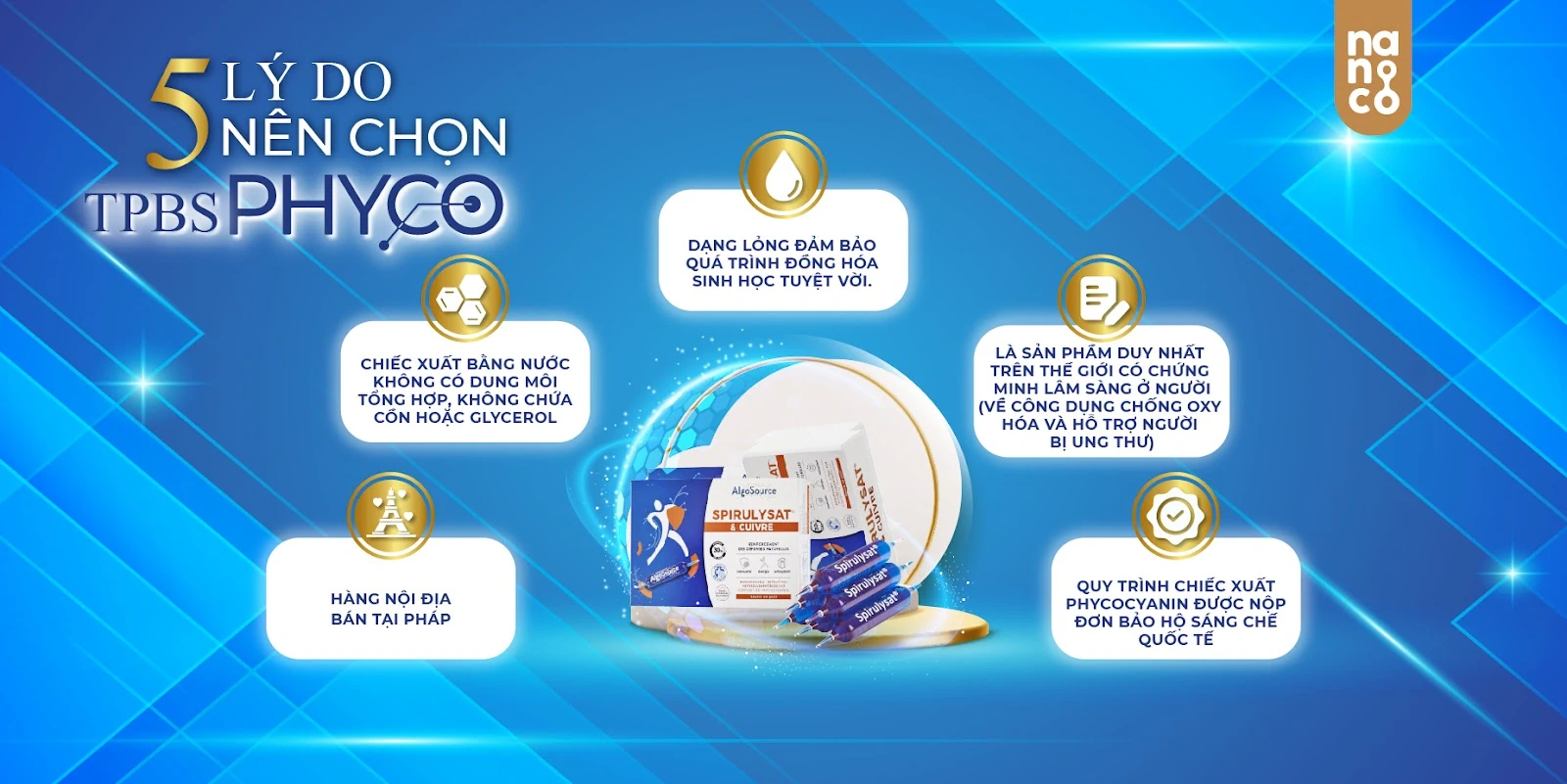 5 LÍ Do ChỌn ThỰc PhẨm BỔ Sung Phycocyanin - Algosource - Nanoco - 7Mart.vn