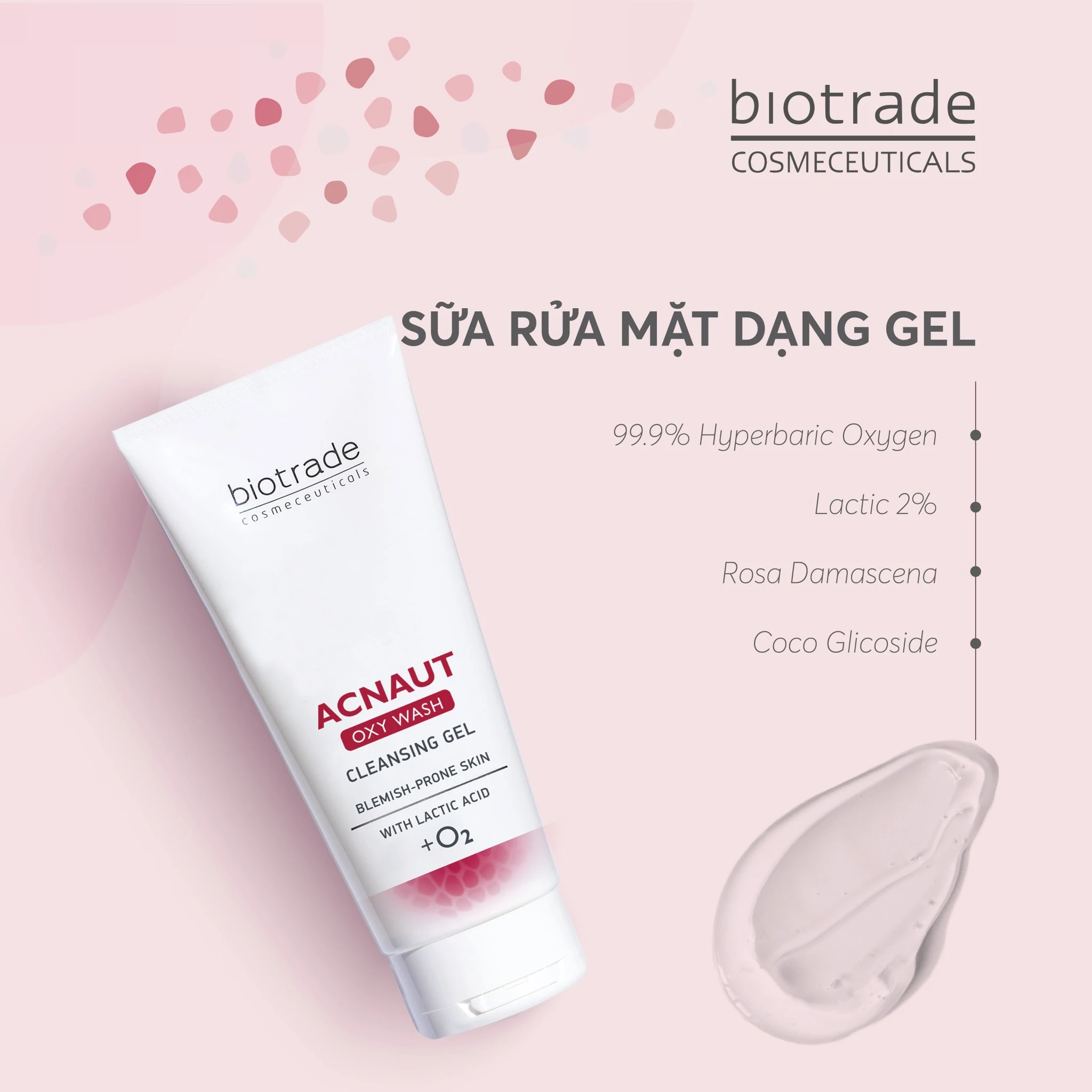 Thành Phần Gel Rửa Mặt Biotrade Acnaut Oxy Wash Cleansing Gel - 7mart.vn