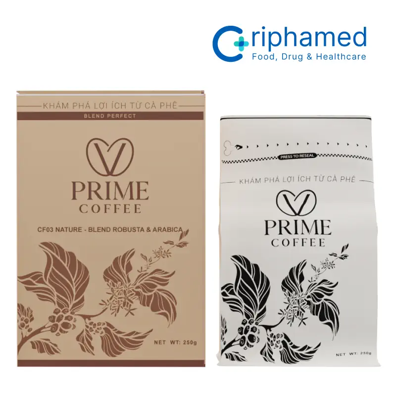 V-prime Coffee Cf03 Nature -cà Phê Xay Trộn Arabica Và Robusta - 7mart.vn