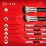 Chi Tiết Từng đầu Cọ Trong Bộ Cọ Trang Điểm Cá Nhân C'choi - Punar - 7Mart.vn