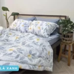Combo Vỏ Mền Và Vỏ Gối Tencel 60s Mẫu Lá Xanh - Tân Phát - 7Mart.vn