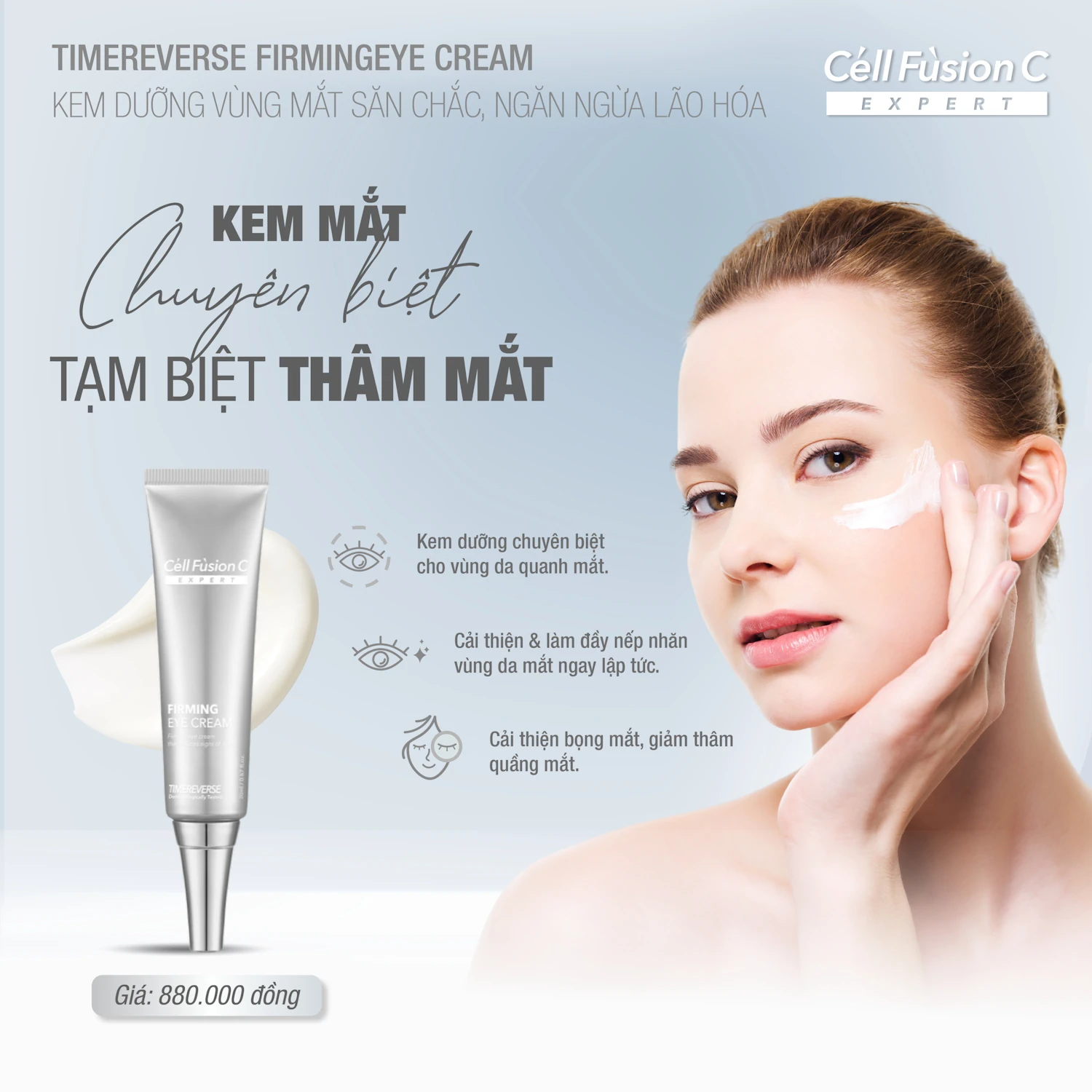 Công Dụng Kem Dưỡng Vùng Mắt Time Reverse Firming Eye Cream Cell Fusion C Expert - 7mart.vn