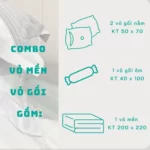 Quy Cách Combo Vỏ Mền Và Vỏ Gối Tencel 60s - Tân Phát - 7Mart.vn