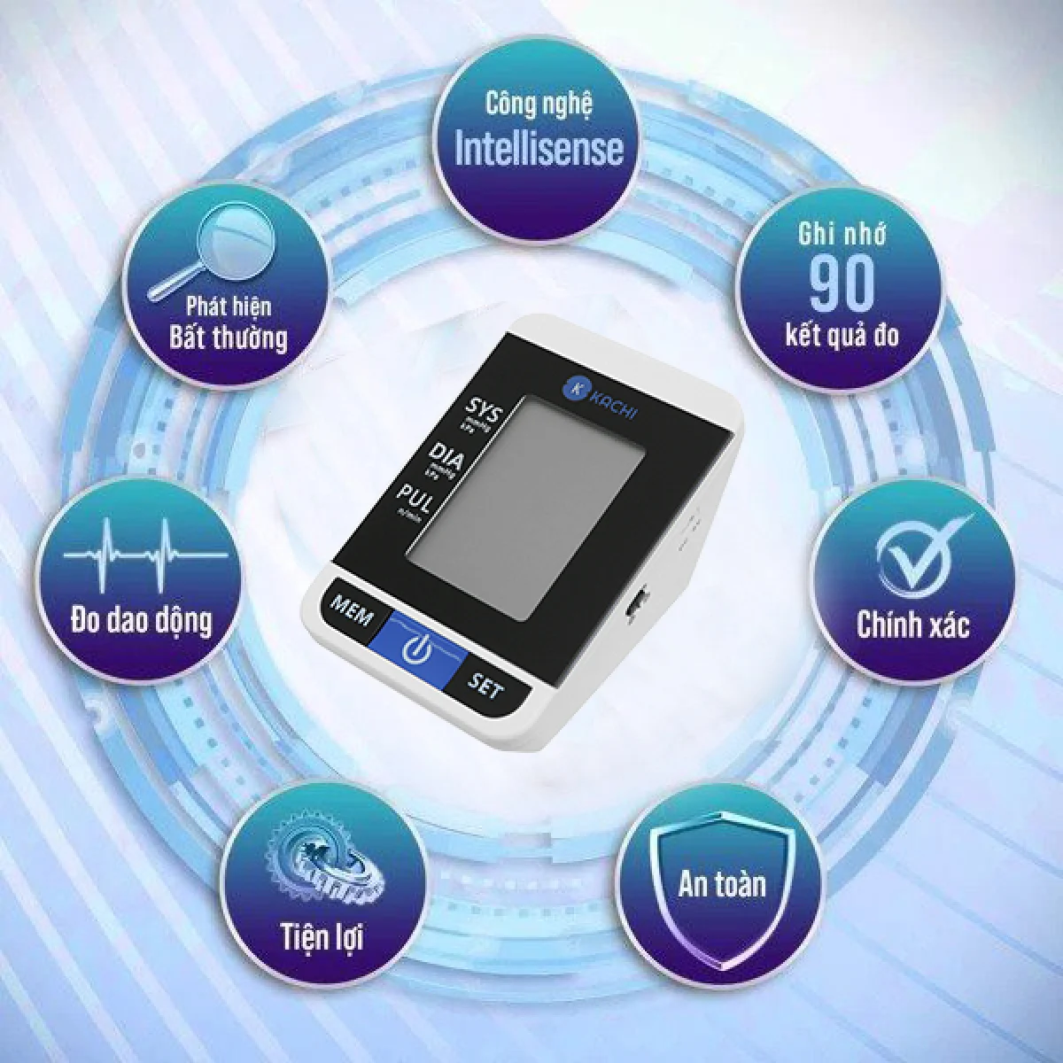 Đặc Tính Máy đo Huyết áp Tự động Mishio Kachi Bls-2009a - 7mart.vn
