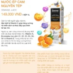 Nước ép Cam Cao Cấp Có Thịt Quả Cam Bonne 1 Lít - 7Mart.vn