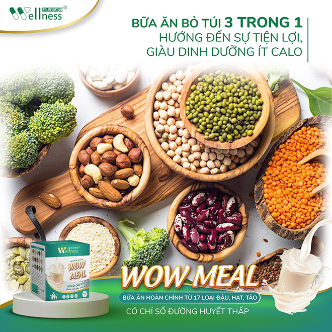 Chọn Wow Meal thay thế bữa ăn thông thường dành cho người ăn chay hoặc người bị tiểu đường - 7mart.vn