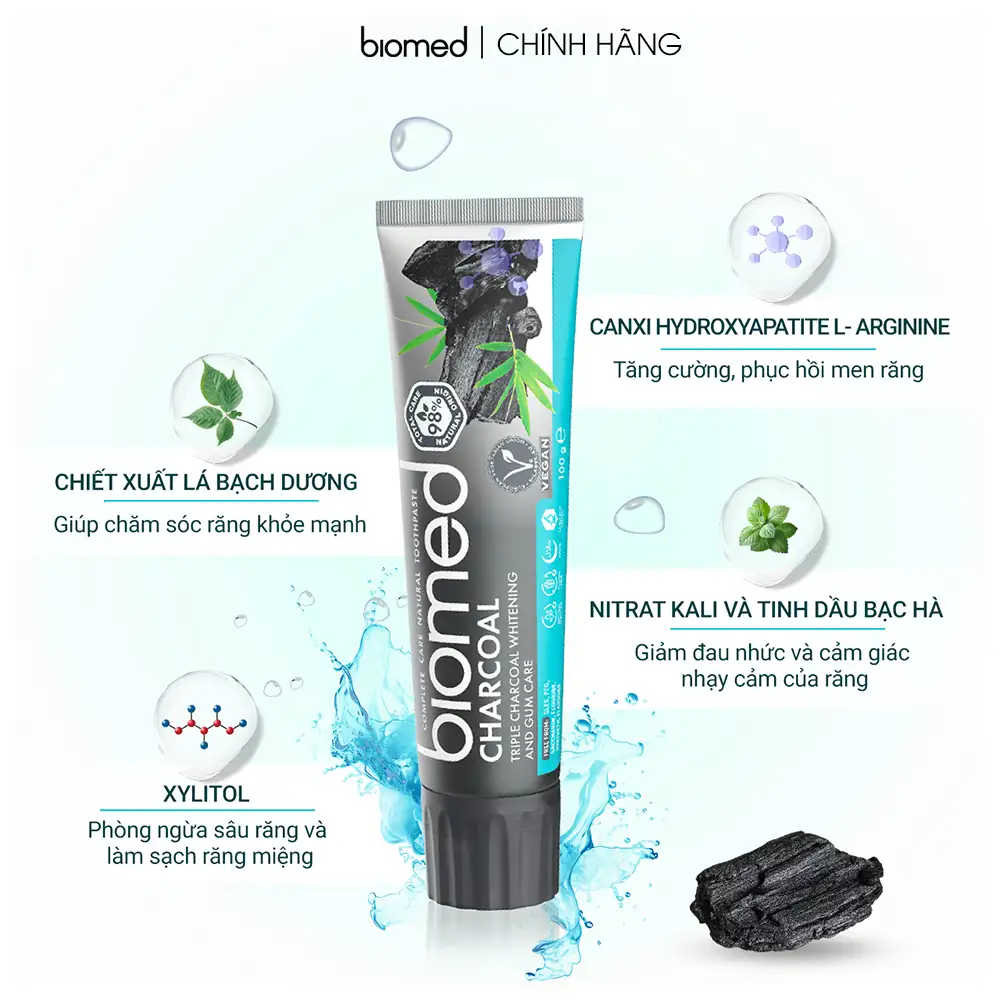 Thành phần Kem đánh răng Biomed Charcoal