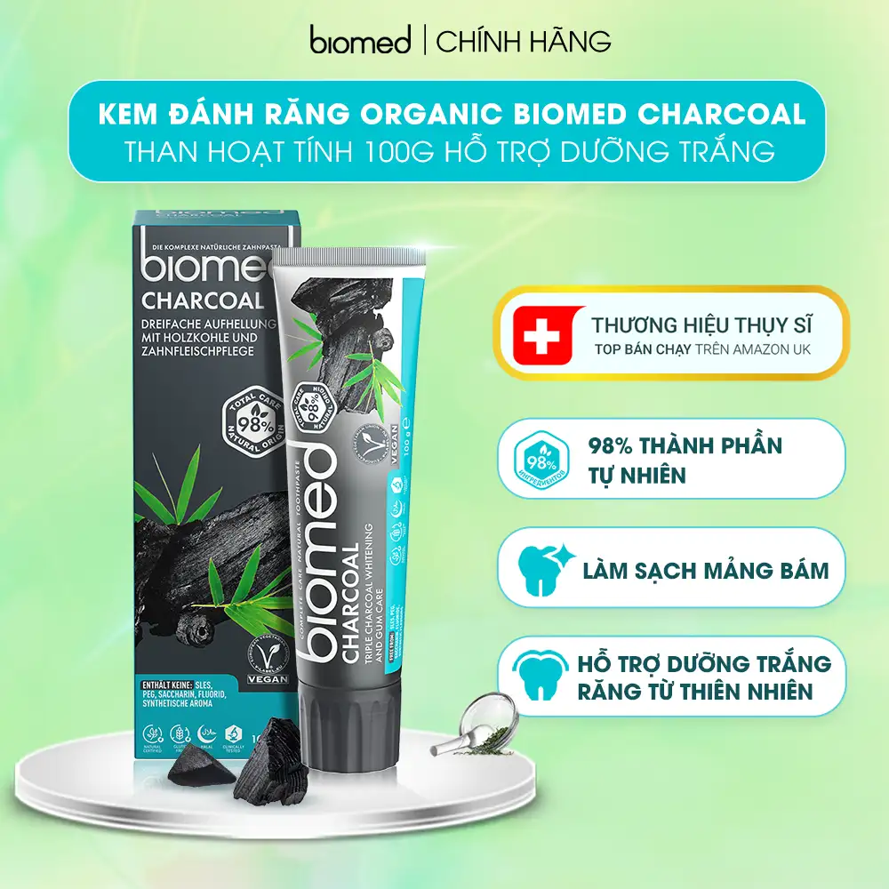 Ưu điểm Kem đánh răng Biomed Charcoal