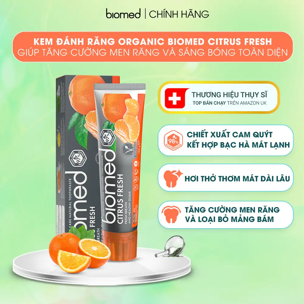 Ưu điểm Kem đánh răng Biomed Citrus Fresh