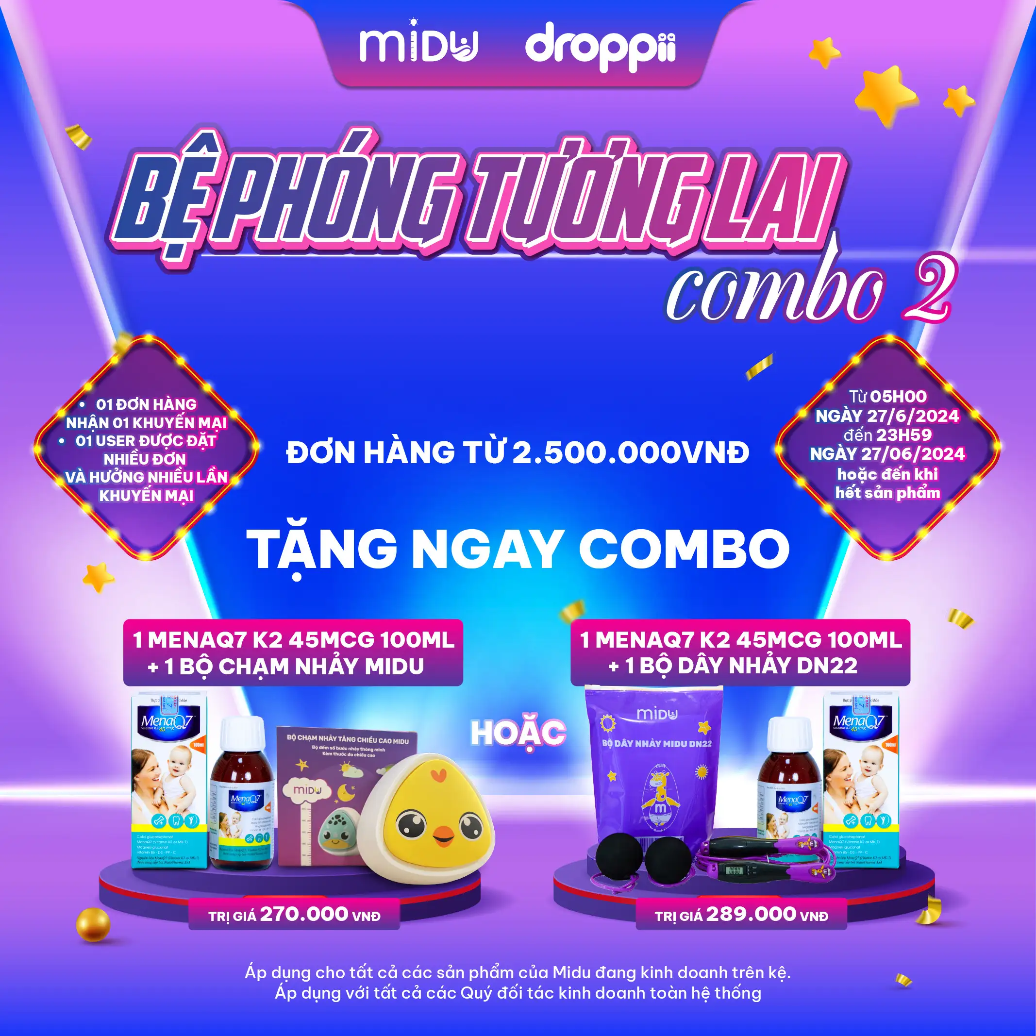 Tặng 1 Thực phẩm bảo vệ sức khỏe: MENAQ7 K2 45mcg (Mua đơn hàng tối thiểu đ2,500,000