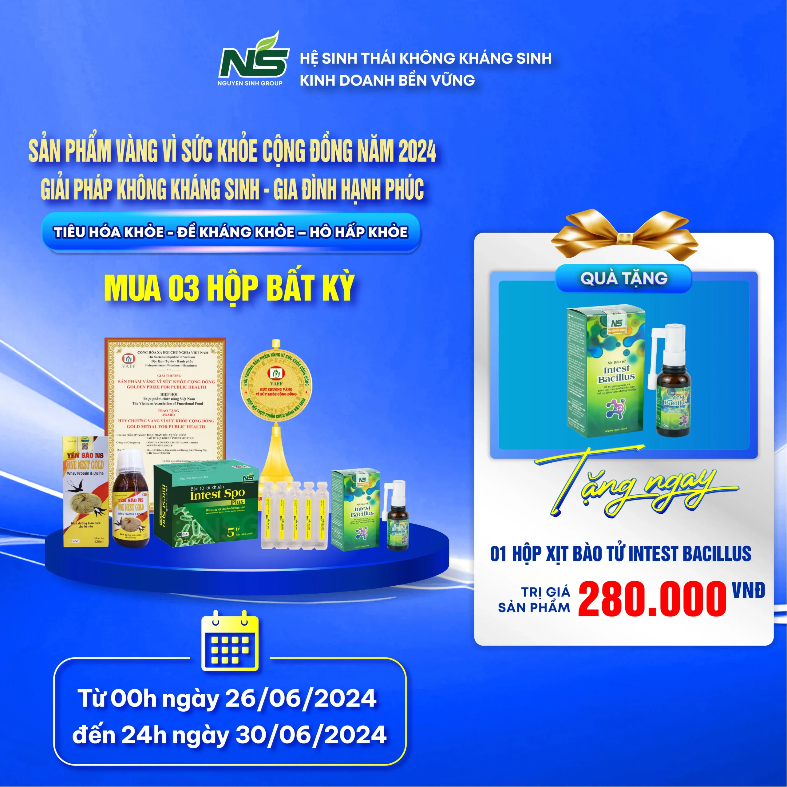 Tặng 1 Xịt bào tử Intest Bacillus [Mua 3 sản phẩm bất kỳ]