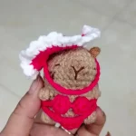 Đồ decor handmade Capybara bằng len (chuột lang nước)